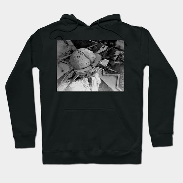 Statue of Liberty Aerial Photograph (1920) Hoodie by Bravuramedia